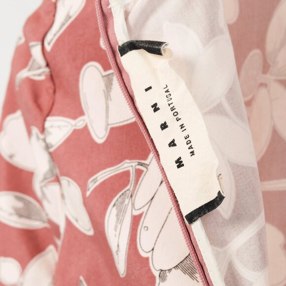 Marni Mauve Cotton & Silk Floral-Print Asymmetrical Top - Picture 7 of 10